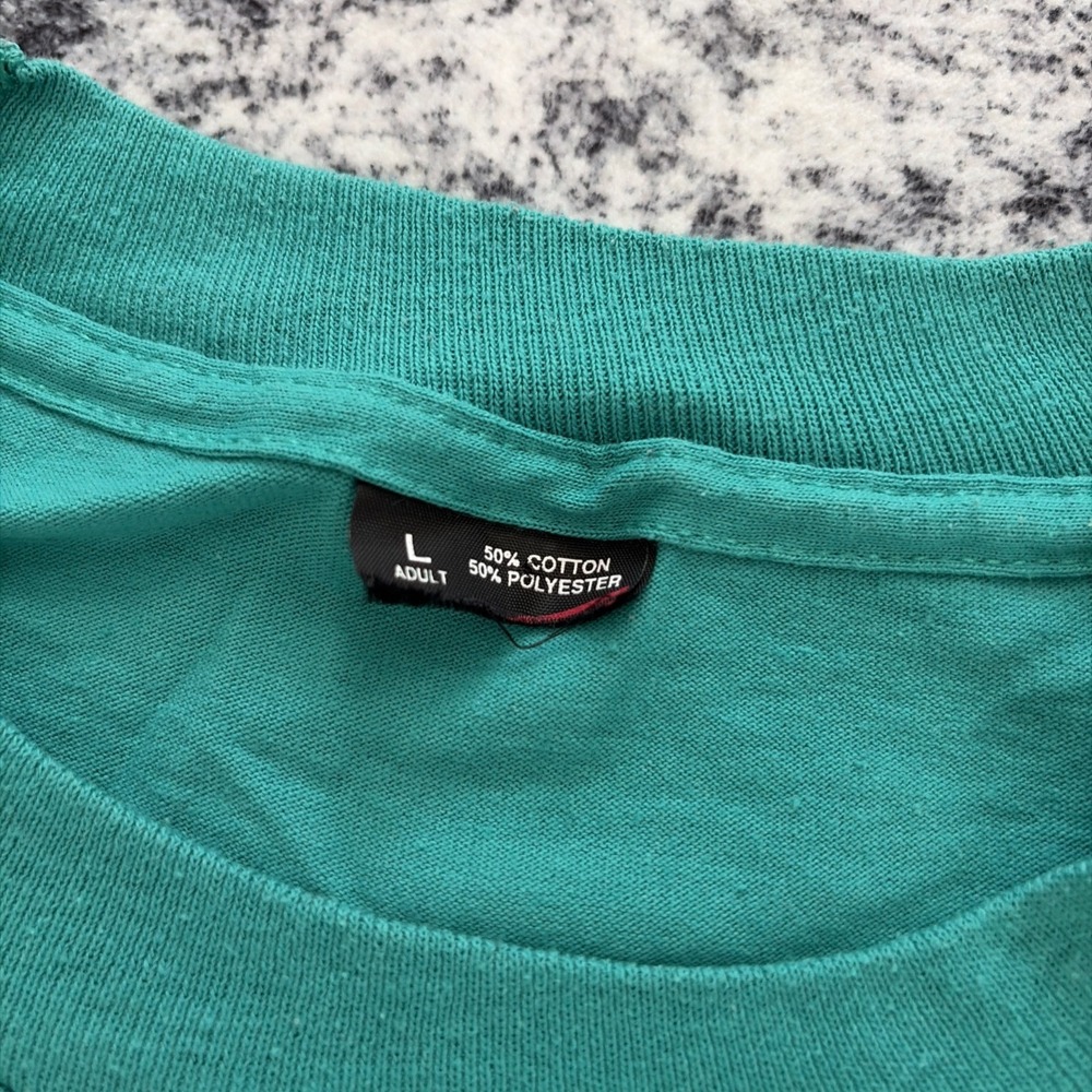 Vintage Califorina Cows Teal Shirt Single‎ Stitched Made in USA Adult Size Large - Picture 5 of 11
